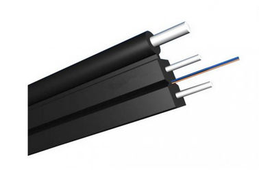 Kalite  Black LSZH Sheath 1 Core Indoor Digital Fibre Optic Cable With Steel Wire FRP Strengthen FTTH fabrika