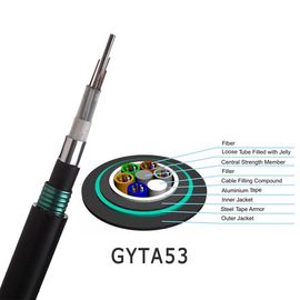 Kalite  96core GYTA53 Loose Tube Stranding Direct Burial Double Armored Outdoor Fiber Optic Cable fabrika