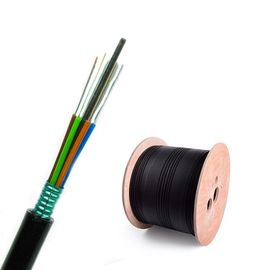 Kalite  Loose Tube Stranded GYTS Outdoor Aerial  Duct 24 Core Single Mode Fiber Optic Cable fabrika