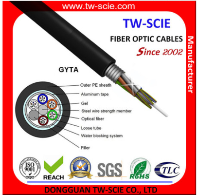 Dış Anten Gevşek Tüp Fiber Optik Kablo GYTA Alüminyum Tel Zırhlı Kablo