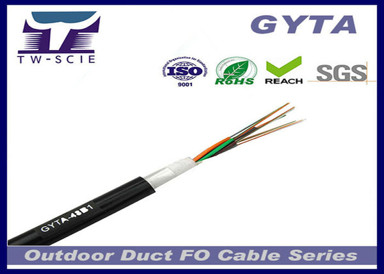 GYTA/GYTA53 Örgülü Dış Mekan Fiber Optik Kablo Çelik Tel Metalik Güçlendirme Elemanı Tek modelli