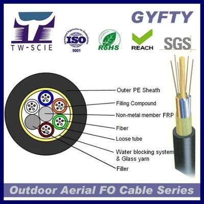 GYFTY-FS Çok Çekirdekli Dış Mekan Cam İpliği Zırhlı Fiber Optik Ethernet Kablosu