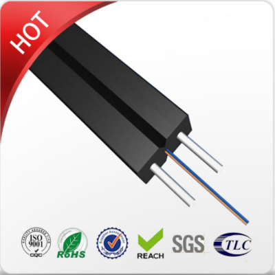 Çelik Tel FRP ile Siyah / Beyaz Ceket, Ev Ağı İçin Fiber Optik Ethernet Kablosunu Güçlendiriyor
