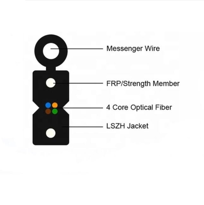 Dış Fiber Tek Mod G. 657A1 G. 657A2 Fiber Optic FTTH Drop Kablosu