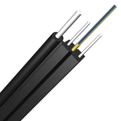 FTTH Drop Kablo 2 çekirdek G657A2 Fiber 3 Çelik Tel LSZH Ceket Fiber Optic Kablo