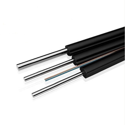 FTTH Drop Kablo 2 çekirdek G657A2 Fiber 3 Çelik Tel LSZH Ceket Fiber Optic Kablo