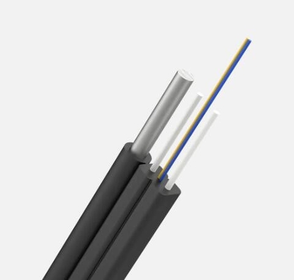 Kendiliğinden desteklenen FTTH Drop Kablosu 1 çekirdekten 4 çekirdekli Kapalı Açık Açık Açık Fiber Optik Kablosu