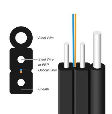 1f Core Drop Core G.657A2 Dış FTTH Hava İndirme Kablosu GJYXCH/GJYFXCH Fiber Optic Kablo