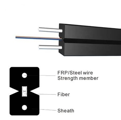 Dışarıda 1 çekirdek 2 çekirdek 4 çekirdek çelik kablo FTTH için fiber optik kablo