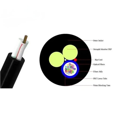 Aerial Mini Adss Kablo G652d Sm Fiber 6 çekirdek 8 çekirdek 12 çekirdek 24 çekirdek Asu Fiber Optic