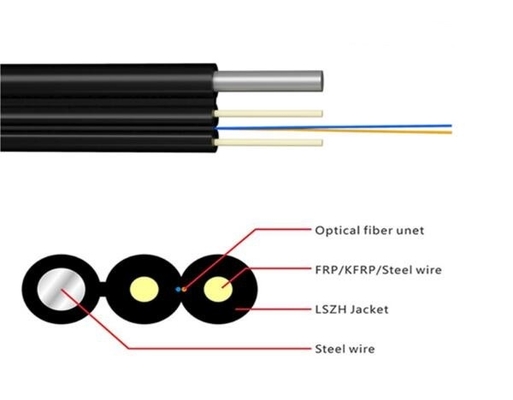 FTTH Drop Kablo 1 Core G657A2 G657A1 Fiber Optic Kablo