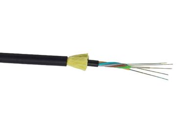 12 çekirdekli ADSS fiber optik Kablo metal olmayan Siyah Dış Kılıf Güç telekomünikasyonu için Kolay Kurulum