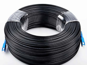 Siyah LSZH/PVC Kılıf 4 Çekirdekli Tek Modlu GJYXCH Fiber Optik Kablo Uzun Mesafe FTTH Bırakma Kablosu