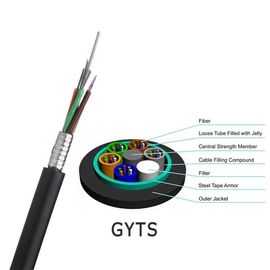 GYTS Açık Fiber Optik Kablo Telekomünikasyon Çelik Bant Zırhlı Örgülü Gevşek Tüp