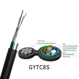 GYTC8S Şekil 8 Şekil Kablo 144 Çekirdek Kendinden Destek Zırhlı fiber optik fiber dış mekan kablosu