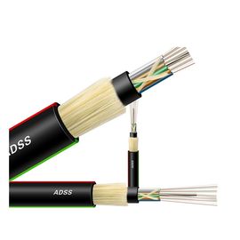 48 Çekirdek ADSS Kendinden Destekli Fiber Optik Kablo Siyah Dış Kılıf Rengi 100 Açıklık