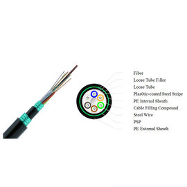 48 Çekirdek Zırhlı Fiber Optik Kablo GYTS53 Doğrudan Gömülü Örgülü Gevşek Tüp Zırhlı Kablo