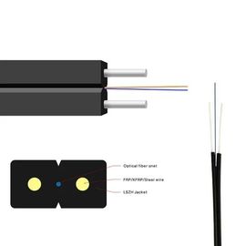 FTTH GJYXFH kelebek şeklindeki fiber optik kablo Tek Yönlü Yay Tipi G657A1 Bırakma Tel Fiber Optik 2 Çekirdek