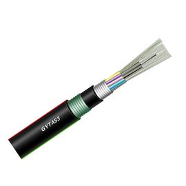 48 Çekirdek GYTA53 Çelik Zırhlı Fiber Optik Kablo Doğrudan Gömülü Örgülü Gevşek Boru