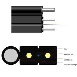 LSZH Dış Kılıf 2*0.45mm Çelik Mukavemetli Üye SM FTTH Fiber Optik Bırakma Kablosu