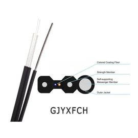 PVC veya LSZH Ceket Messenger Tel Ftth Drop Kablo Fiber Optik