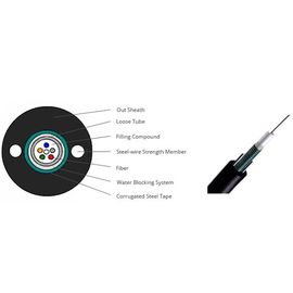 GYXTW 6 Çekirdekli Tek Modlu Merkezi Gevşek Tüp Anten ve Kanal Dış Mekan Anma Fiber Optik Kablo