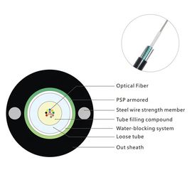 PE Ceket GYXTW 8 Çekirdek Merkezi Sıvı Tüp Dış Hava ve Kanal SM Fiber Kablo Çelik Tel Güç Üyesi