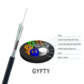 Tüm Dielektrik Boş Tüp FRP 12 çekirdekli Fiber Optic Kablosu Aramid Yarn PE/LSZH Dış Kablosu ile GYFTY