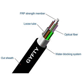 FRP 122-144 çekirdekli GYFTY G652D Dış Mekan Fiber Optik Kablo