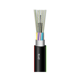 Tek gevşek boru GYTA Dış hava ve kanal 24 çekirdekli çelik tel dayanıklılık üyesi ile SM fiber optik kablo