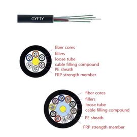 GYFTY 6 Çekirdekli Fiber Optik Kablo Gevşek Tüp Metalik ve Zırhsız Dış Mekan