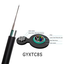 800m Açıklıklı Anten Fiber Optik Kablo Kendinden Destekli ve Amorlu Kılıf İç mekan şaftı/bina kablolaması için tek mod