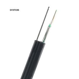 GYXTC8S HDPE siyah dış Kılıf Dış Mekan Fiber Optik Kablo Tek tüp Şekil 8 Şekil Tek Telli Messenger