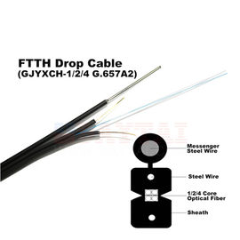 GJYXCH/GJYXFCH Dış Mekan Kendinden Destekli FTTH Saplama Kablosu 1/2/4 Çekirdekli Tek Modlu Şekil 8 Fiber Optik Kablo