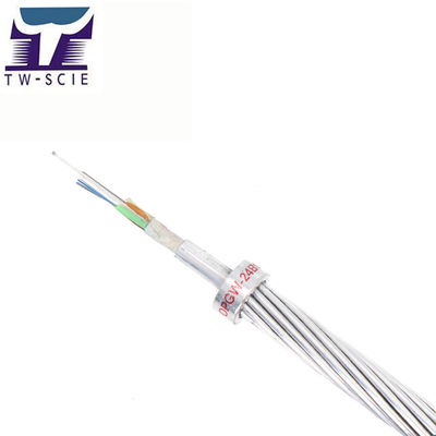 optik topraklama kablosu 2 Katmanlı Örgülü Merkezi Al Kaplı Paslanmaz Çelik Boru OPGW uzun mesafeli fiber optik kablo