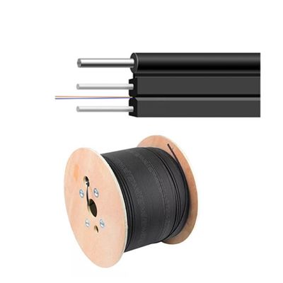 1-24 Çekirdekli SM G657A1 zırhlı Fiber Saplama Kablosu FTTH ağı LSZH İç Mekan için Siyah Ceket