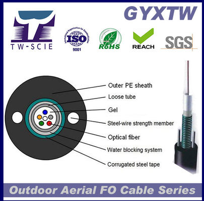 GYXTW 12 Çekirdekli Zırhlı Fiber Optik Kablo Küçük Çaplı Esnek
