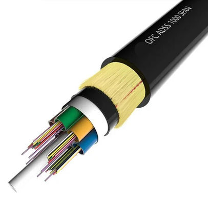 OEM 72 Çekirdekli PE / AT Kılıf Dış Mekan Anteni Tamamen Dielektrik Kendinden Destekli Fiber Optik Kablo