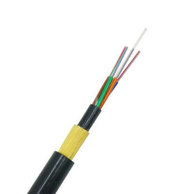 OEM 6 Çekirdekli Çift Kılıf Gevşek Tüp Geri Destekleyen Hava Kablosu Metalik Olmayan ADSS Fiber Optik Kablo Uzun Ömür