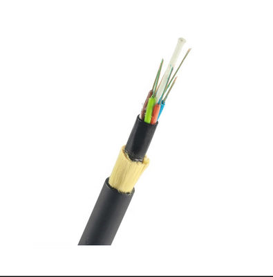 Siyah PE Kılıf 100 Açıklık 48 Çekirdek G652D ADSS Dielektrik Fiber Optik Kablo
