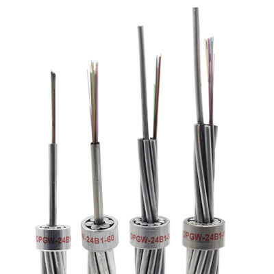 Stainless Steel Tube OPGW Fiber Optic Kablosu 82.0kN Max Dış mekan için çalışma baskısı
