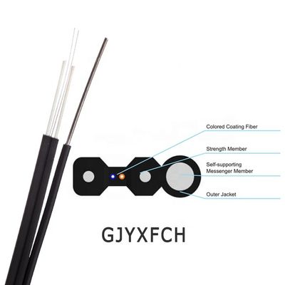 2 Çekirdekli G657A1 Fiber GJYXCH GJYXFCH FTTH Dış Mekan Kablosu