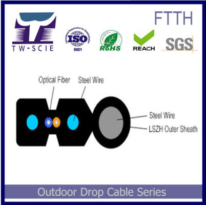 Büyük Kapasiteli Veri İletim FTTH ağı ile Kolay Kurulum 4 Çekirdekli Fiber Optik Kablo