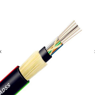 Kevlar İplik 100M 200M 300M Span ADSS 24 48 96 144 Çekirdekli Fiber Optik Kablo