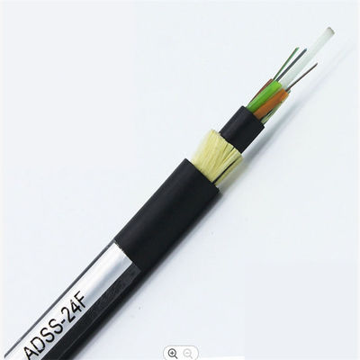 Kevlar İplik 100M 200M 300M Span ADSS 24 48 96 144 Çekirdekli Fiber Optik Kablo