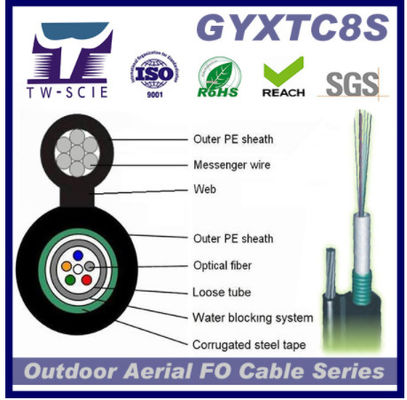 GYXTC8S Kendinden Destekli 24 Çekirdekli Dış Mekan Fiber Optik Kablo
