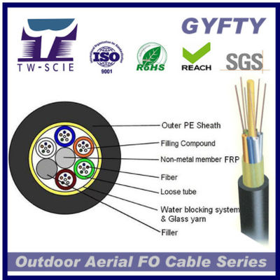 Yumuşak Zırhlı Ağ Kablosu, FRP Merkez Güçlendirilmiş Çok Telli Fiber Optik Kablo