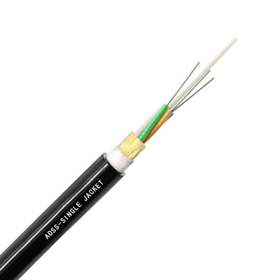 12 çekirdekli tek ceket Fabrika Fiyatı Dış Mekan Kendinden Destekli Anten Fibra Optica ADSS Açıklık 100m ADSS Fiber Optik Kablo