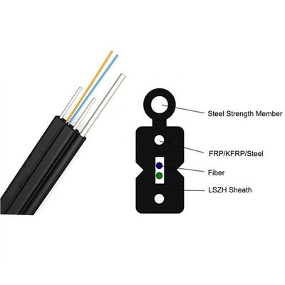 Kendinden Destekli FTTH Saplama Kablosu 1300 - 1324nm Sıfır Dağılım Dalga Boyu GJYXCH/GJYXFCH