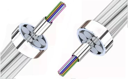 48 Çekirdekli Açık Hava ACS Zırhlı OPGW(Optik fiber kompozit havai topraklama kablosu) Fiber Optik Kablo